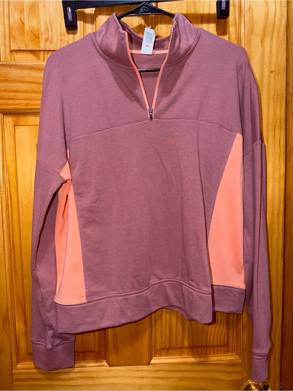 Women's Xersion Mauve Half-Zip Pullover with Peach Accents